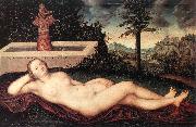 Reclining River Nymph at the Fountain fdg CRANACH, Lucas the Elder